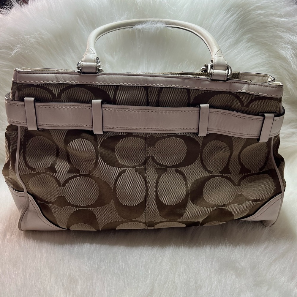 Authentic Coach Signature C Canvas in Brown and Khaki. - Picture 2 of 6